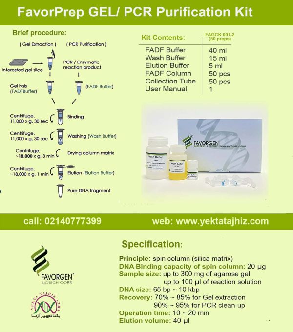 کیت استخراج از ژل و تخلیص محصول PCR